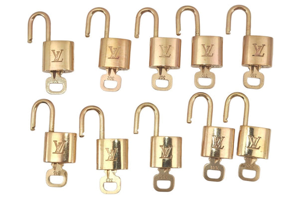 Authentic Louis Vuitton Padlock & Keys 10Set LV 2749L