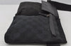 Authentic GUCCI Waist Body Bag Purse GG Canvas Leather 0181621 Black 2750J