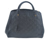 Auth Louis Vuitton Monogram Empreinte Montaigne MM Hand Bag Black Junk 2752I