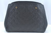 Auth Louis Vuitton Monogram Empreinte Montaigne MM Hand Bag Black Junk 2752I