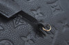 Auth Louis Vuitton Monogram Empreinte Montaigne MM Hand Bag Black Junk 2752I