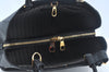 Auth Louis Vuitton Monogram Empreinte Montaigne MM Hand Bag Black Junk 2752I