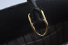 Auth Louis Vuitton Monogram Empreinte Montaigne MM Hand Bag Black Junk 2752I