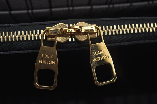 Auth Louis Vuitton Monogram Empreinte Montaigne MM Hand Bag Black Junk 2752I
