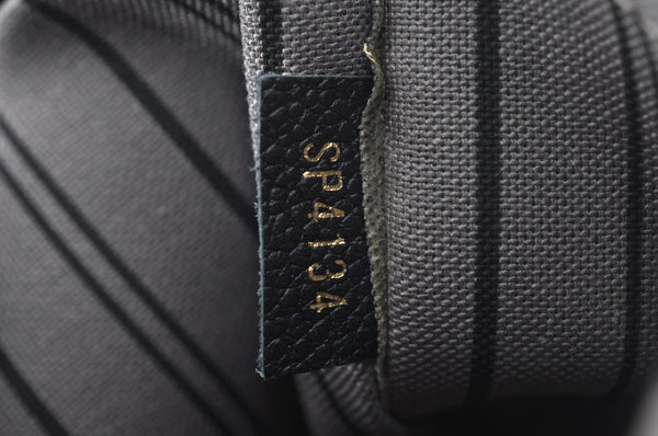 Auth Louis Vuitton Monogram Empreinte Montaigne MM Hand Bag Black Junk 2752I
