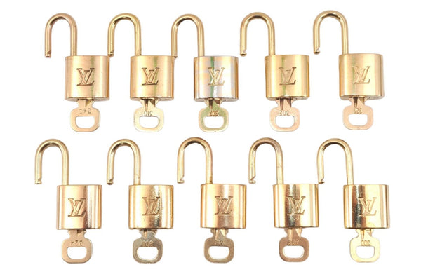 Authentic Louis Vuitton Padlock & Keys 10Set LV 2752L