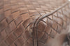 Authentic BOTTEGA VENETA Intrecciato Leather Clutch Hand Bag Purse Brown 2753K