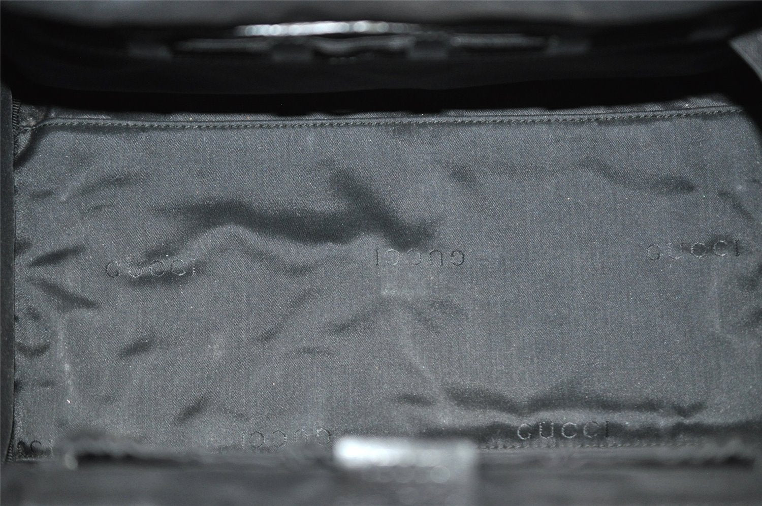 Authentic GUCCI 2Way Shoulder Hand Bag Nylon Leather 0130092 Black 2754I