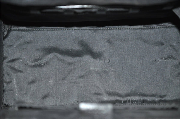 Authentic GUCCI 2Way Shoulder Hand Bag Nylon Leather 0130092 Black 2754I