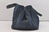 Authentic PRADA DENIM Vintage Canapa M 2Way Shoulder Hand Bag B2642B Blue 2754J