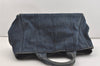 Authentic PRADA DENIM Vintage Canapa M 2Way Shoulder Hand Bag B2642B Blue 2754J