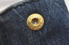 Authentic PRADA DENIM Vintage Canapa M 2Way Shoulder Hand Bag B2642B Blue 2754J