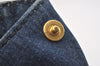 Authentic PRADA DENIM Vintage Canapa M 2Way Shoulder Hand Bag B2642B Blue 2754J