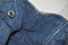Authentic PRADA DENIM Vintage Canapa M 2Way Shoulder Hand Bag B2642B Blue 2754J