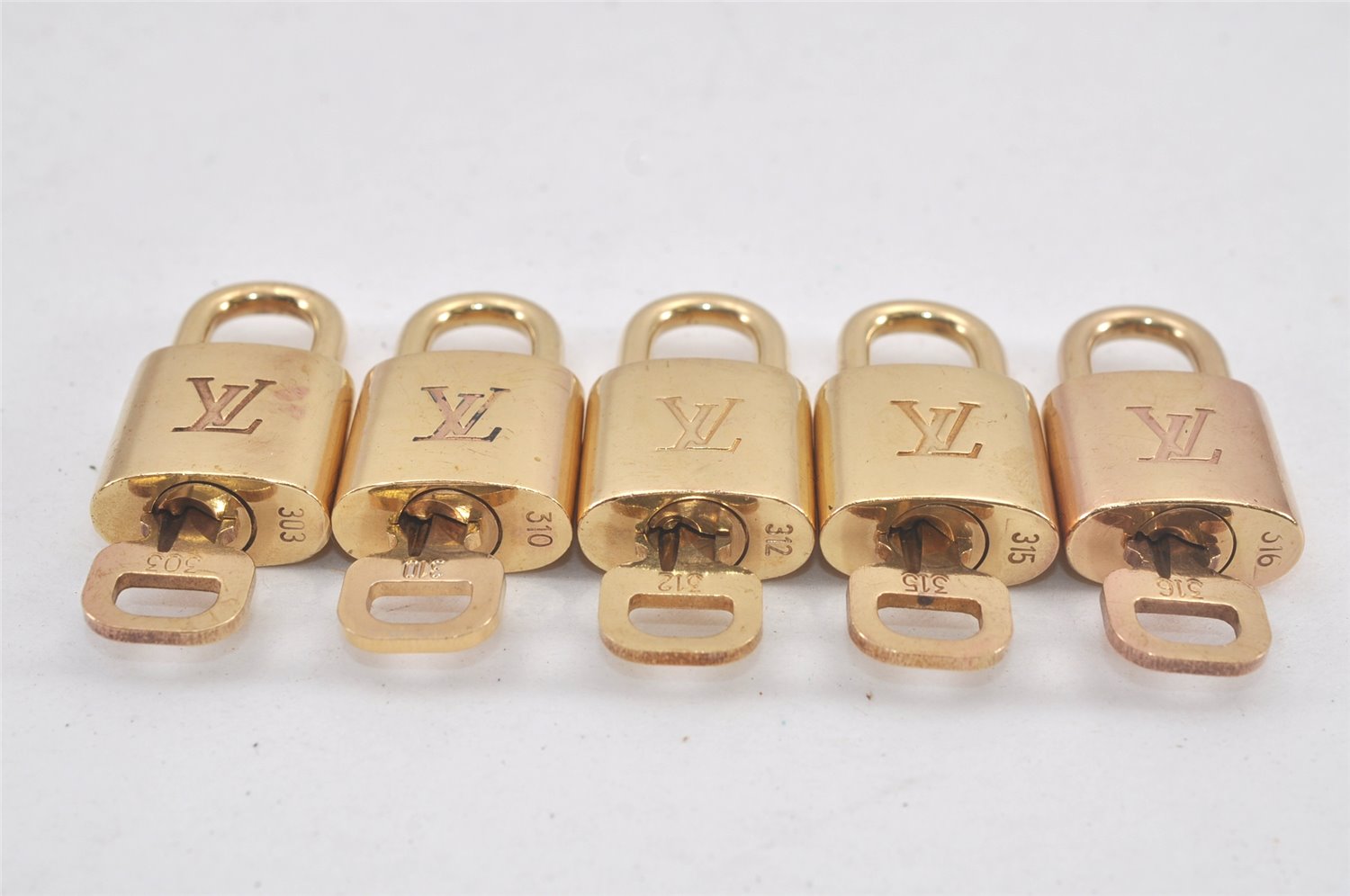 Authentic Louis Vuitton Padlock & Keys 10Set LV 2754L