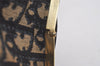 Authentic Christian Dior Trotter Clutch Hand Bag Purse Canvas Leather Blue 2755I