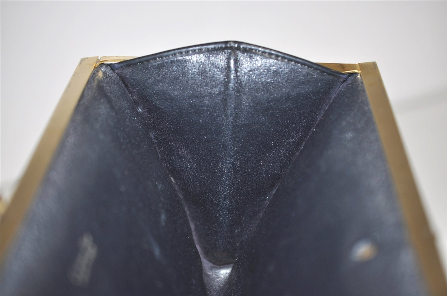 Authentic Christian Dior Trotter Clutch Hand Bag Purse Canvas Leather Blue 2755I