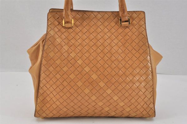 Authentic BOTTEGA VENETA Intrecciato Leather 2Way Shoulder Hand Bag Brown 2755K