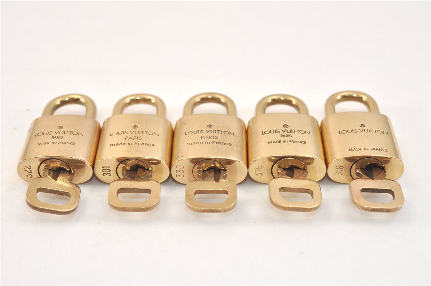 Authentic Louis Vuitton Padlock & Keys 10Set LV 2755L