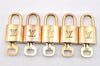 Authentic Louis Vuitton Padlock & Keys 10Set LV 2755L