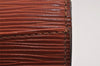 Authentic Louis Vuitton Epi Montaigne 23 Clutch Hand Bag Brown M52663 LV 2757J