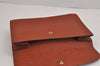 Authentic Louis Vuitton Epi Montaigne 23 Clutch Hand Bag Brown M52663 LV 2757J