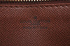 Authentic Louis Vuitton Epi Montaigne 23 Clutch Hand Bag Brown M52663 LV 2757J