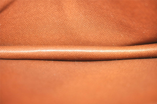 Authentic Louis Vuitton Epi Montaigne 23 Clutch Hand Bag Brown M52663 LV 2757J