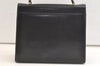 Authentic GIVENCHY Vintage Leather Shoulder Hand Bag Purse Black 2757K