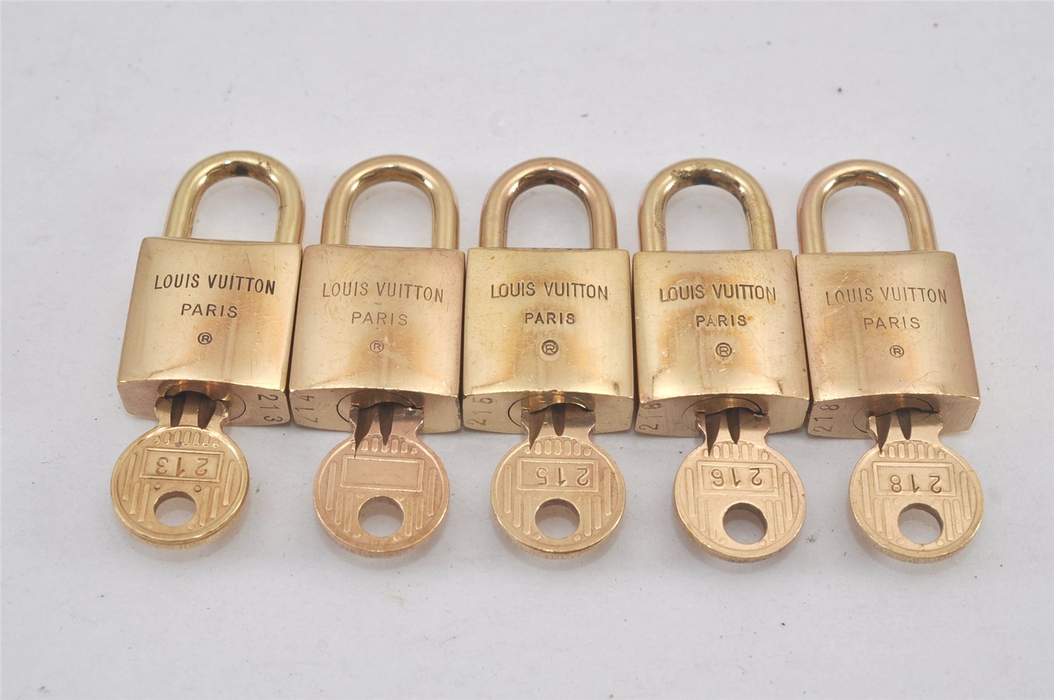 Authentic Louis Vuitton Padlock & Keys 10Set Old Model LV 2757L