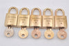 Authentic Louis Vuitton Padlock & Keys 10Set Old Model LV 2757L