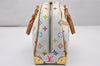 Auth Louis Vuitton Monogram Multicolor Trouville Hand Bag White M92663 LV 2758J