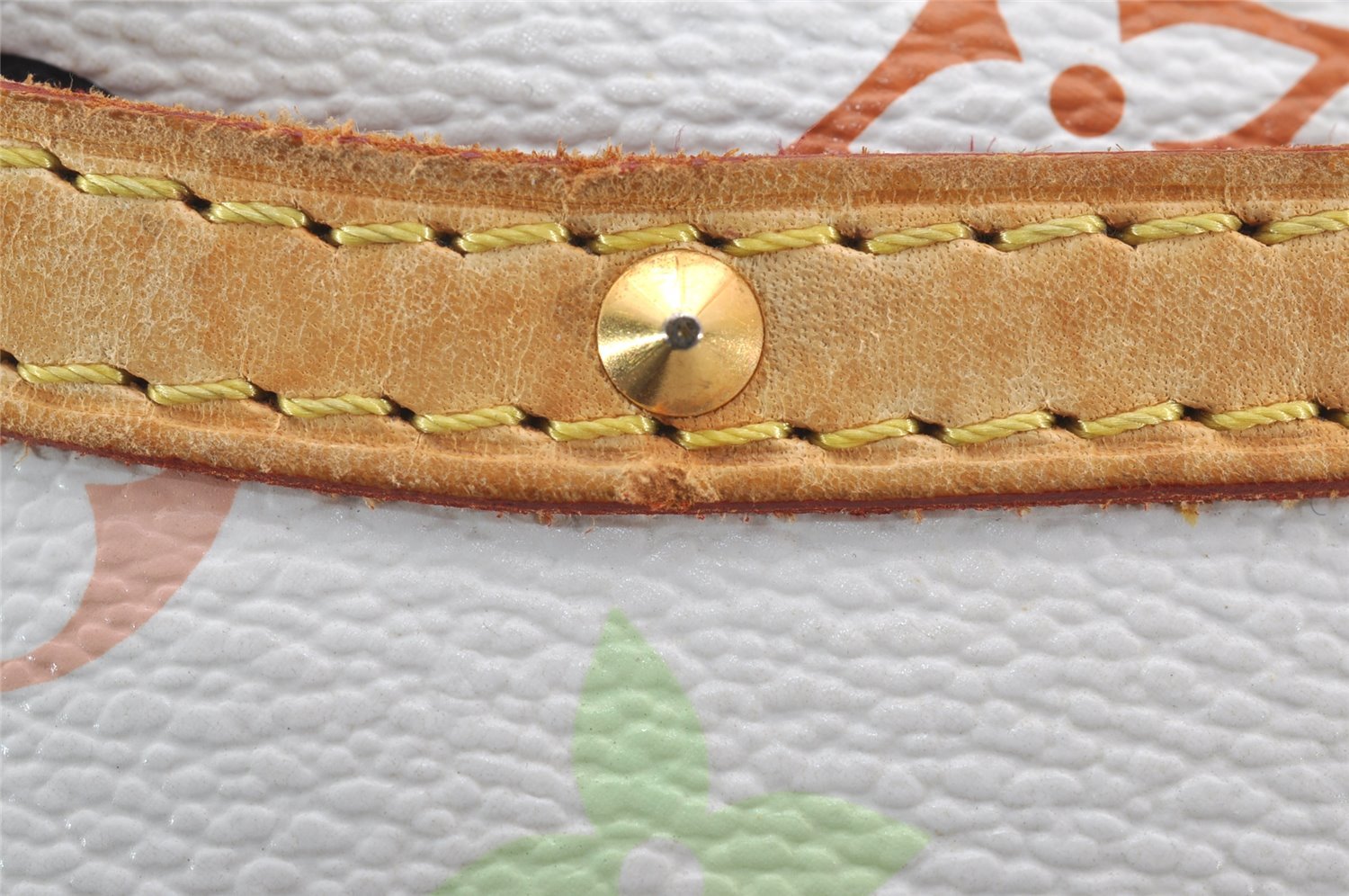 Auth Louis Vuitton Monogram Multicolor Trouville Hand Bag White M92663 LV 2758J