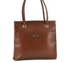 Authentic Burberrys Vintage Leather Shoulder Hand Bag Purse Brown 2758K