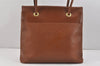 Authentic Burberrys Vintage Leather Shoulder Hand Bag Purse Brown 2758K