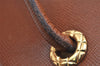Authentic Burberrys Vintage Leather Shoulder Hand Bag Purse Brown 2758K