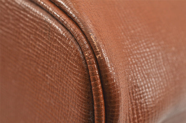 Authentic Burberrys Vintage Leather Shoulder Hand Bag Purse Brown 2758K