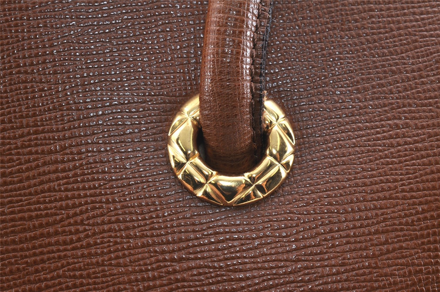 Authentic Burberrys Vintage Leather Shoulder Hand Bag Purse Brown 2758K