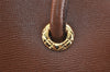 Authentic Burberrys Vintage Leather Shoulder Hand Bag Purse Brown 2758K
