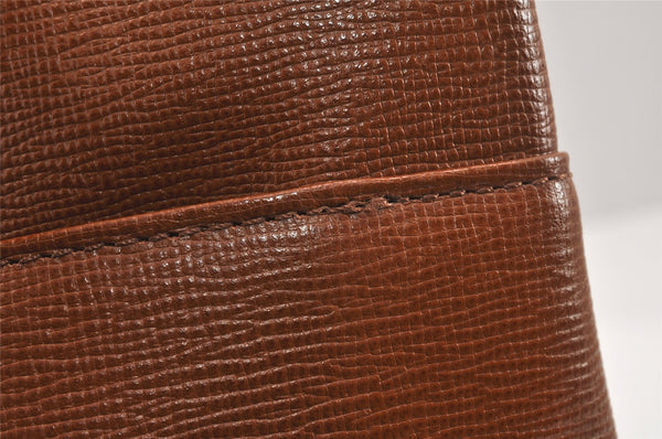 Authentic Burberrys Vintage Leather Shoulder Hand Bag Purse Brown 2758K