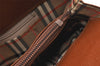 Authentic Burberrys Vintage Leather Shoulder Hand Bag Purse Brown 2758K