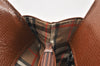 Authentic Burberrys Vintage Leather Shoulder Hand Bag Purse Brown 2758K