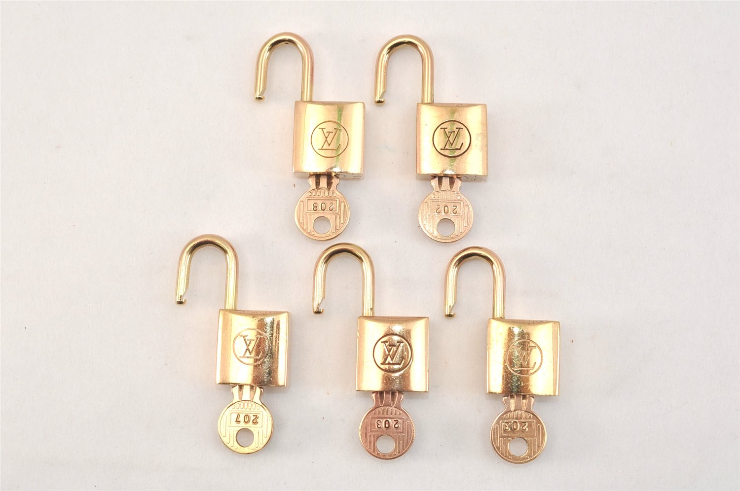 Authentic Louis Vuitton Padlock & Keys 10Set Old Model LV 2758L