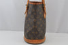 Authentic Louis Vuitton Monogram Bucket PM Shoulder Tote Bag M42238 Junk 2759J