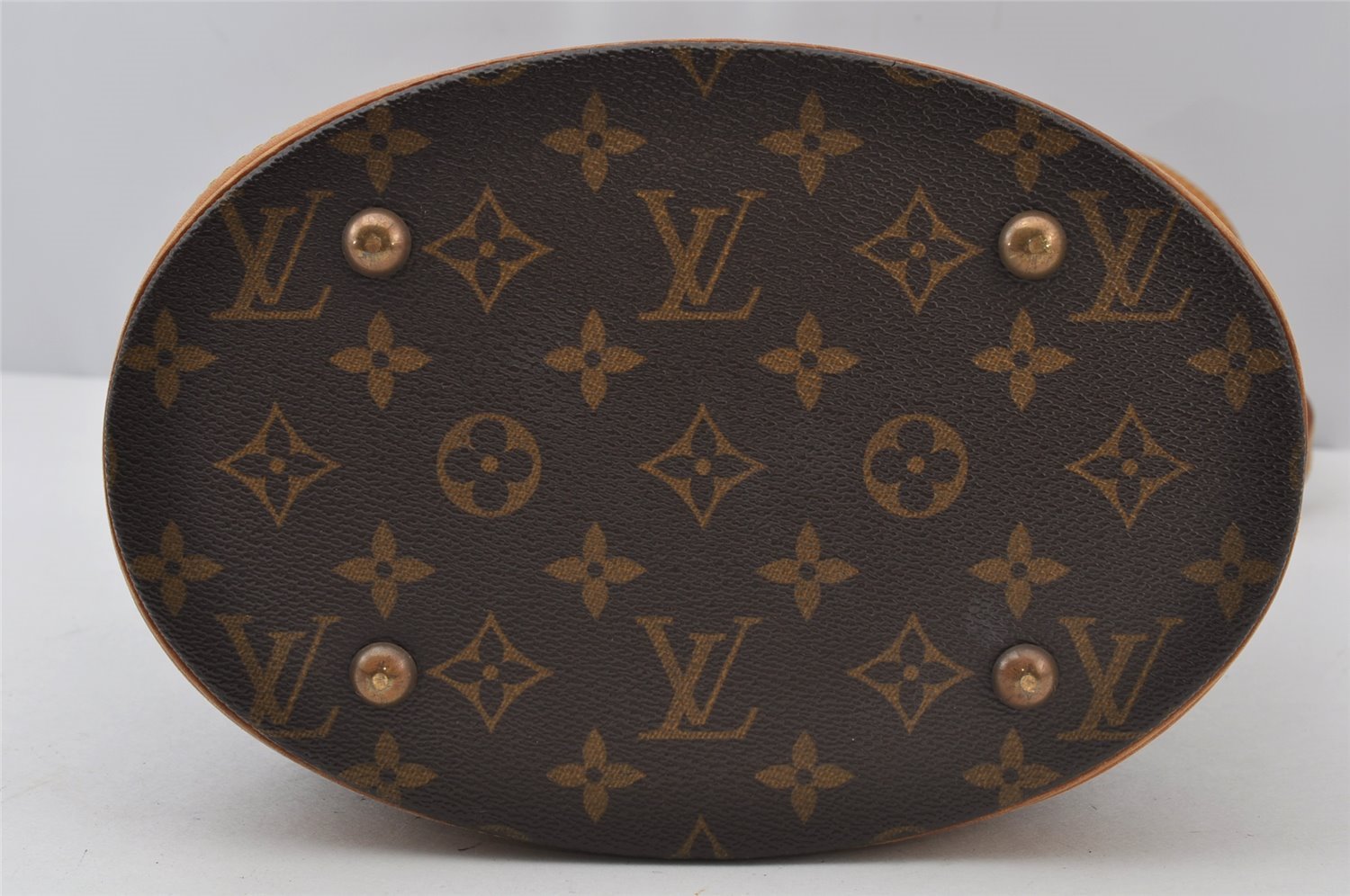 Authentic Louis Vuitton Monogram Bucket PM Shoulder Tote Bag M42238 Junk 2759J