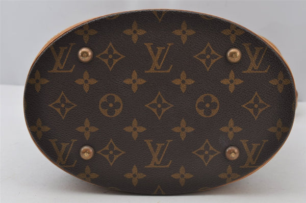 Authentic Louis Vuitton Monogram Bucket PM Shoulder Tote Bag M42238 Junk 2759J