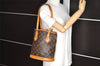 Authentic Louis Vuitton Monogram Bucket PM Shoulder Tote Bag M42238 Junk 2759J