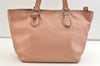 Authentic FENDI Vintage Selleria Shoulder Tote Bag Leather Pink 2759K