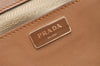 Authentic PRADA Leather Nappa 2Way Shoulder Tote Bag Purse Brown 2760I