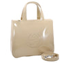 Authentic GUCCI Vintage 2Way Shoulder Tote Bag Enamel Beige Junk 2760K